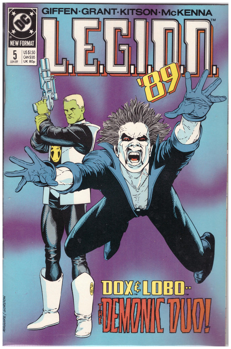 L.E.G.I.O.N. comic book, DC Comics intergalactic heroes, Vril Dox and Lobo in L.E.G.I.O.N. collection