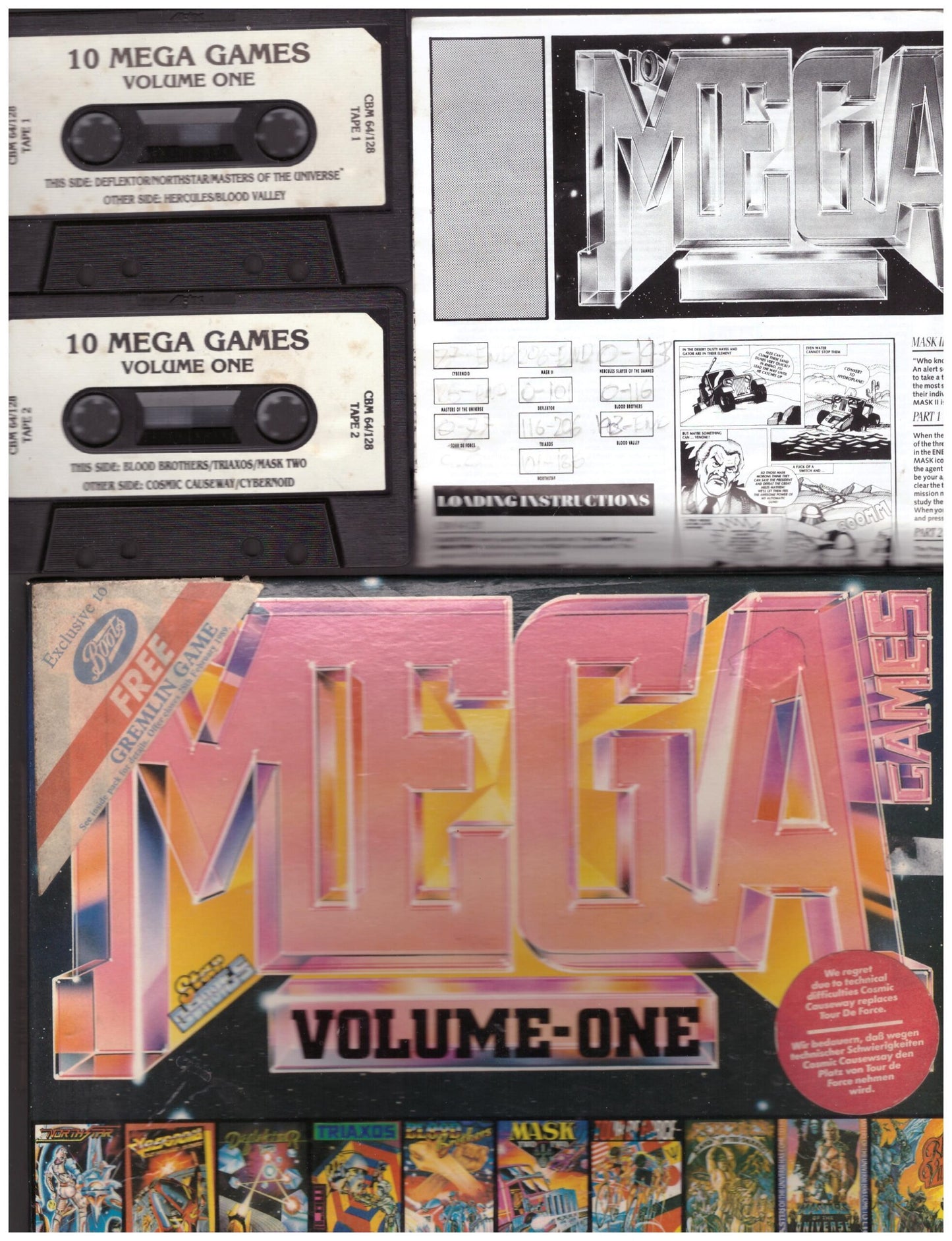 10 Mega Games Volume-One for Commodore 64 from Star Games/Gremlin