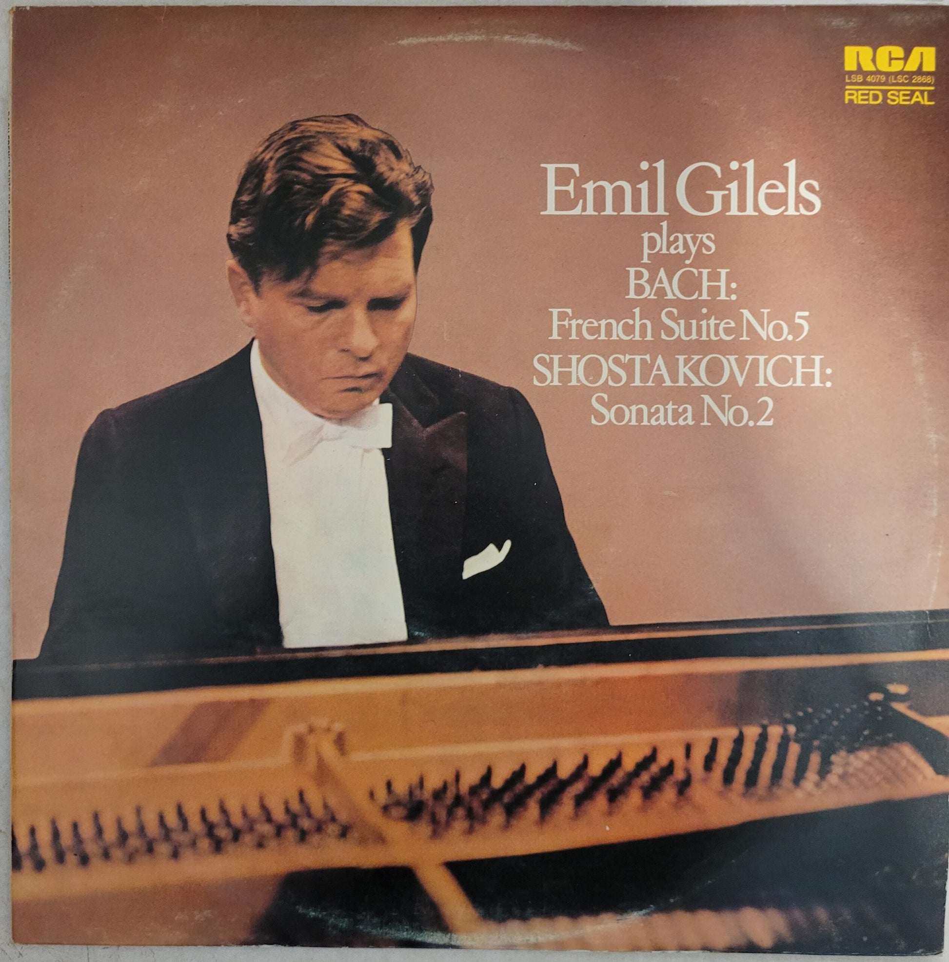 Emil Gilels Plays Bach: French Suite No. 5/Shostakovich: Sonata No. 2 from RCA (LSB 4079)