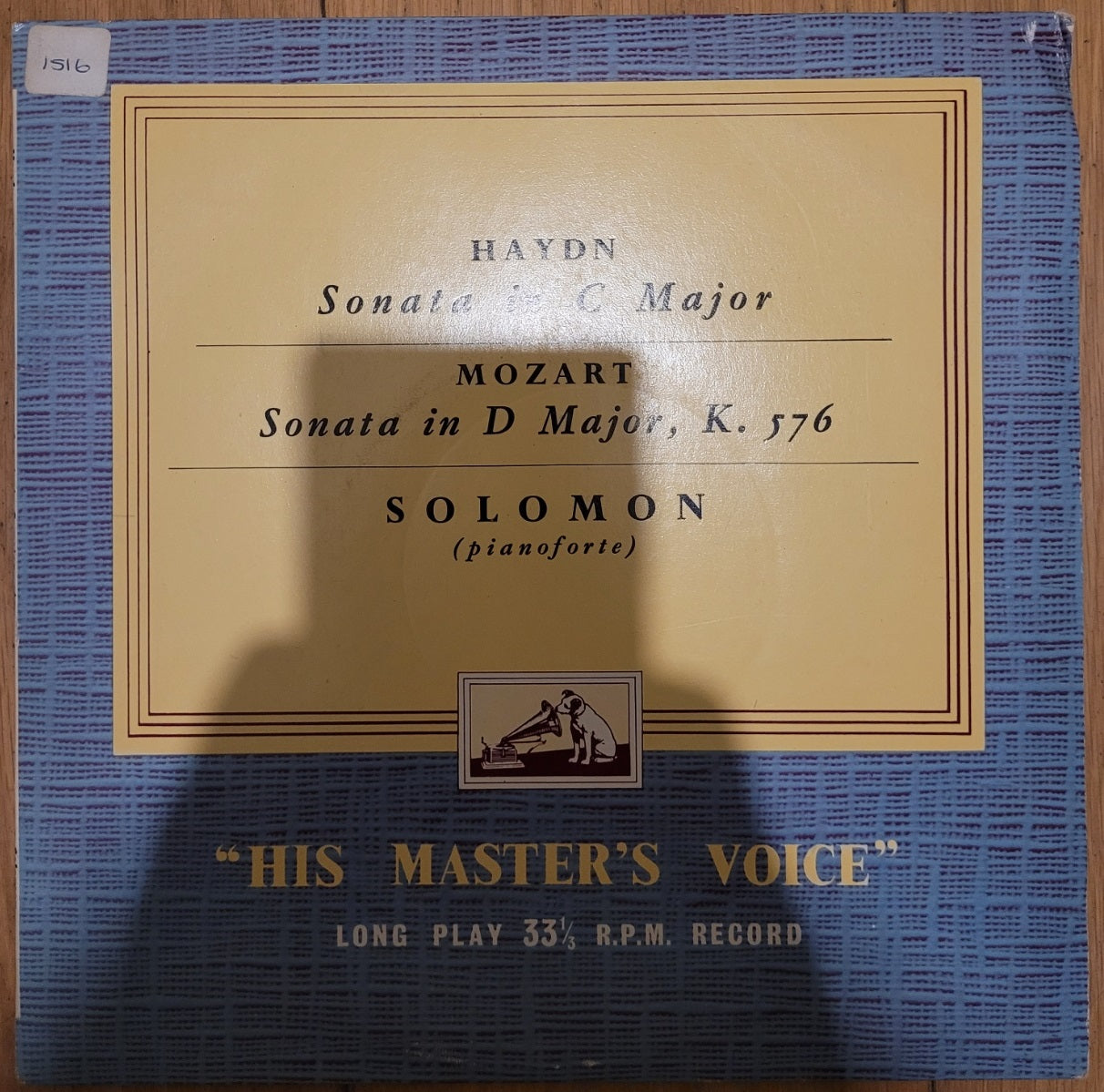 Haydn: Sonata In C Major/Mozart: Sonata In D Major, K. 576 from His Master's Voice (BLP 1076)