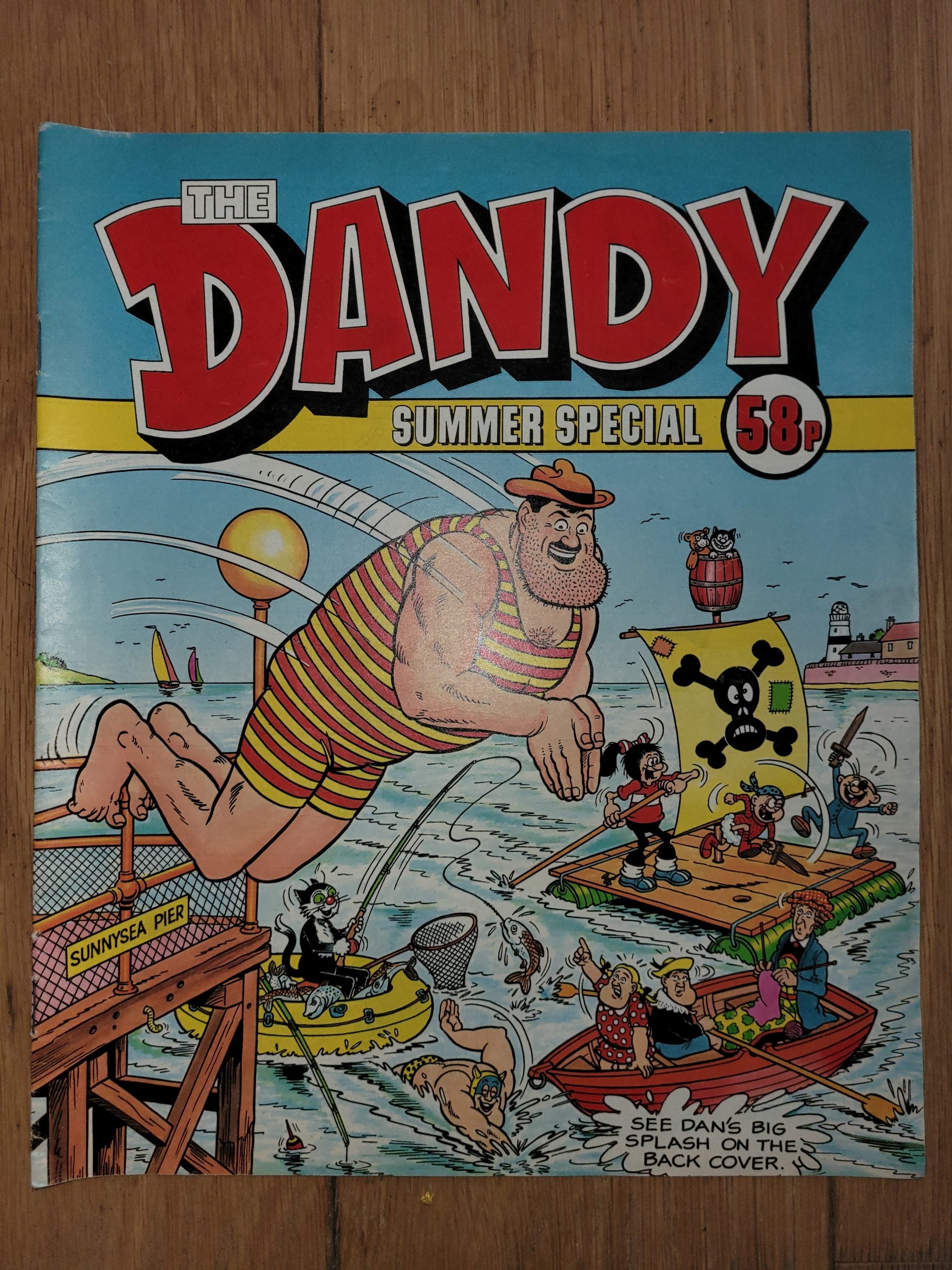 The Dandy Summer Special 1987, Desperate Dan comic, vintage Dandy comic, DC Thomson British comics