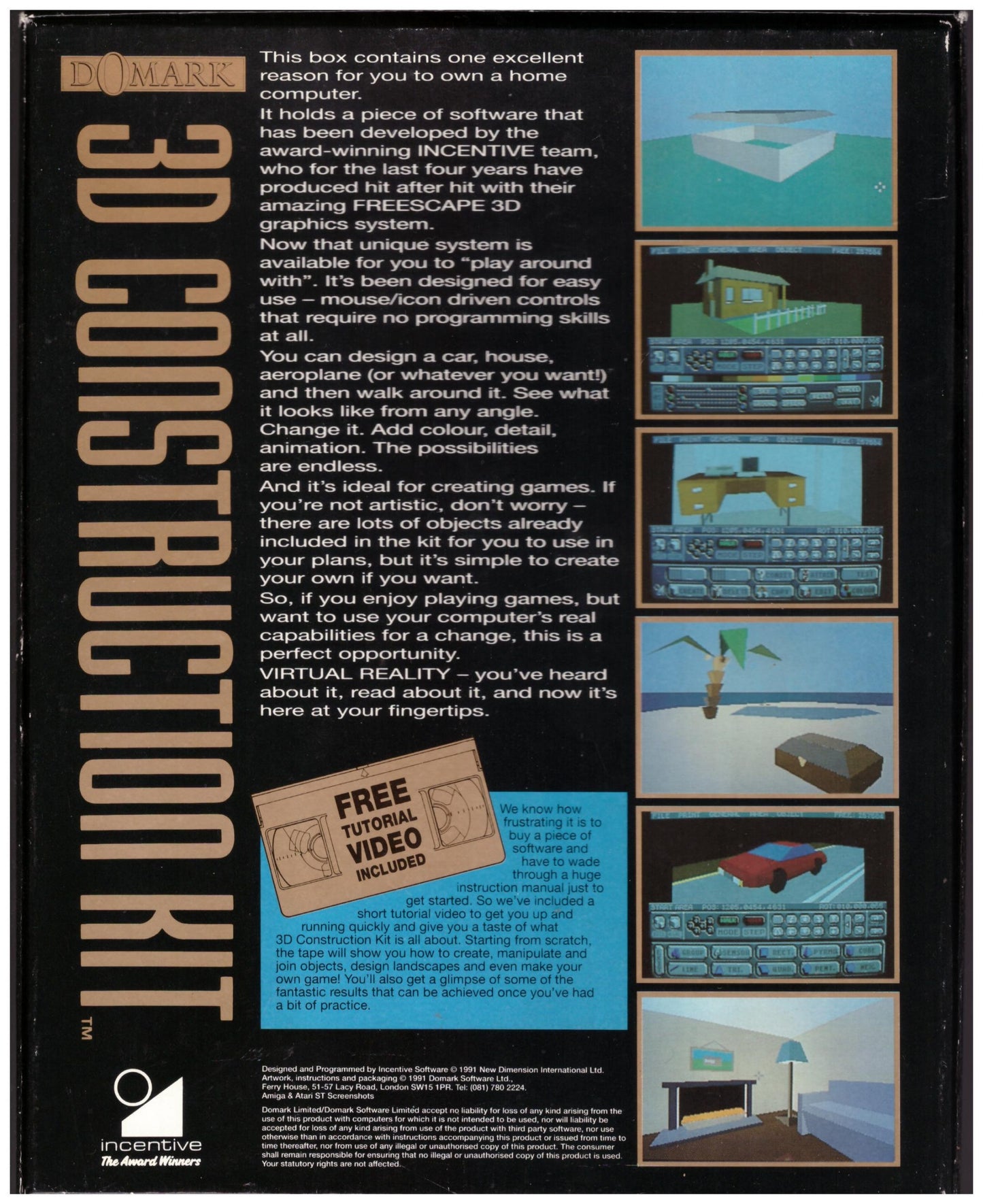 3D Construction Kit for Commodore Amiga from Domark