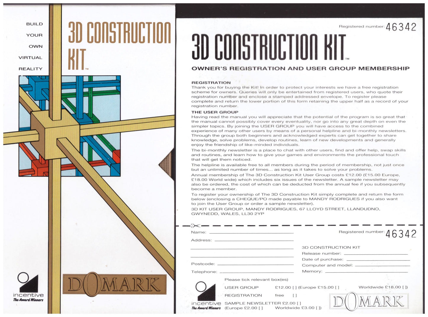 3D Construction Kit for Commodore Amiga from Domark