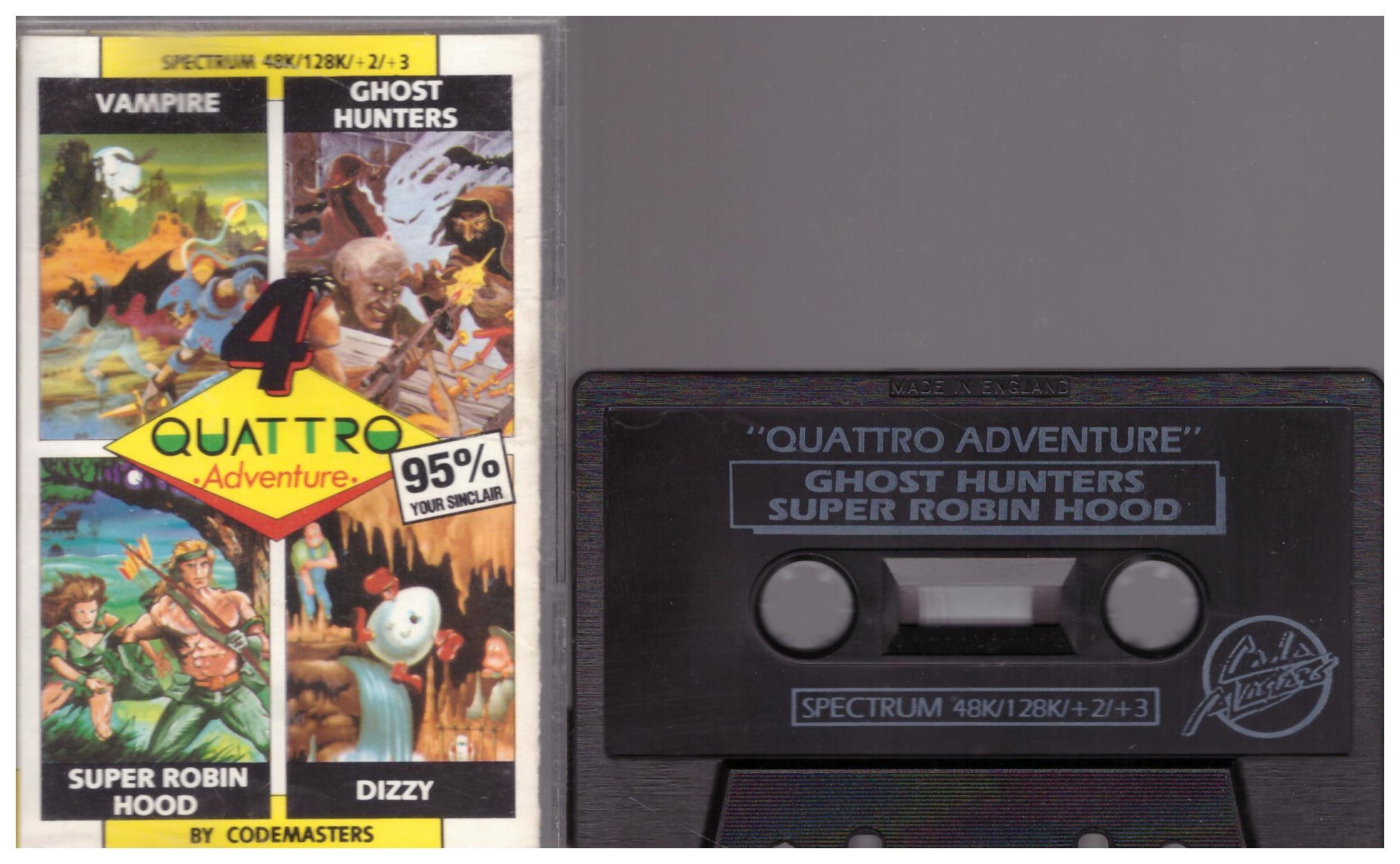 4 Quattro Adventure for ZX Spectrum from CodeMasters (2292)