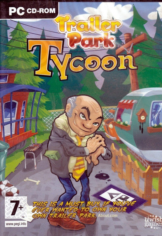 Trailer Park Tycoon PC game, build your own trailer park game, simulation strategy PC game, quirky PC tycoon game