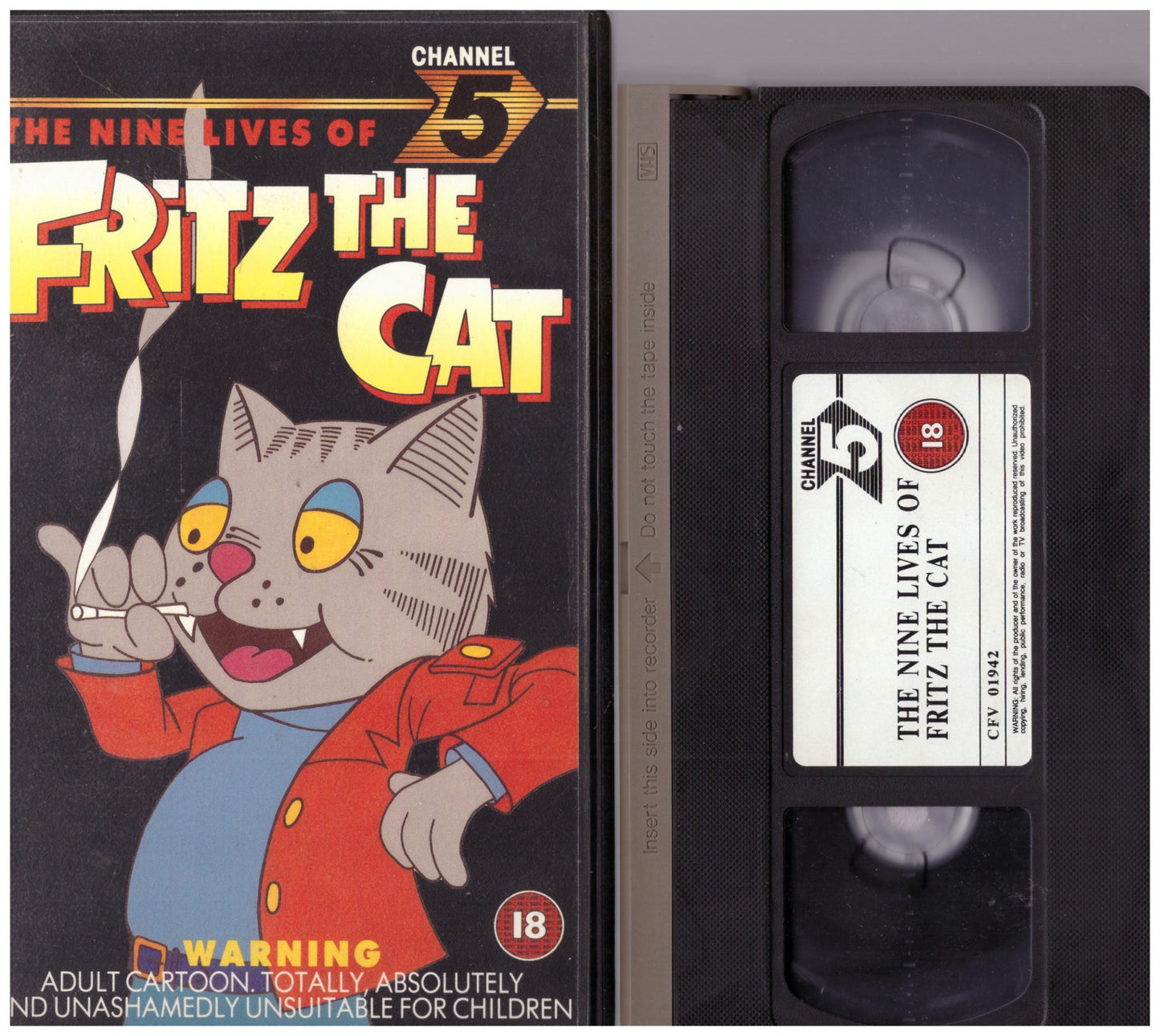 VHS of The Nine Lives of Fritz the Cat