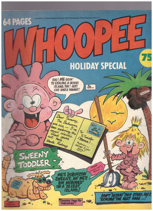 Whoopee Holiday Special 1989 comic, vintage Fleetway comics, retro British comic specials