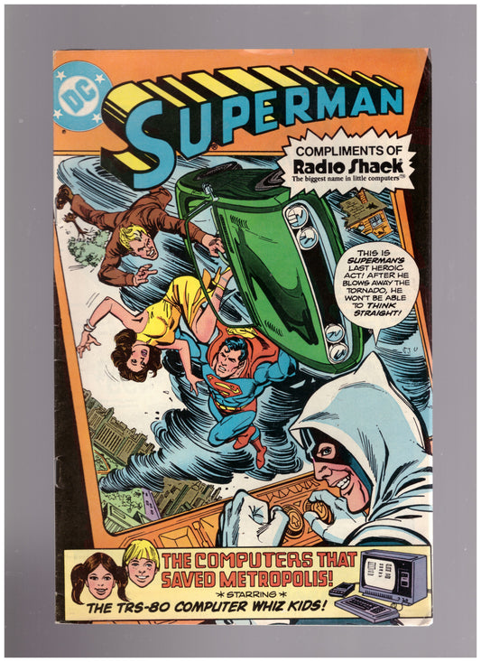 Superman Radio Shack July 1980 comic, vintage Superman comic, rare Superman 1980s comic, DC Comics Radio Shack special