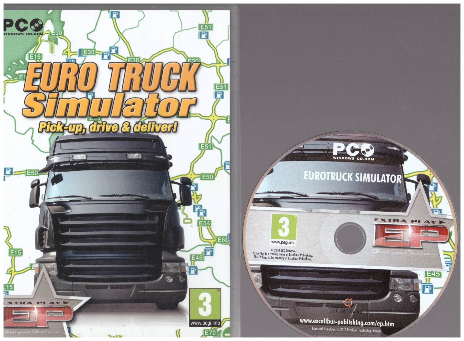 Euro Truck Simulator for PC, realistic truck driving game, Excalibur Publishing Euro Truck