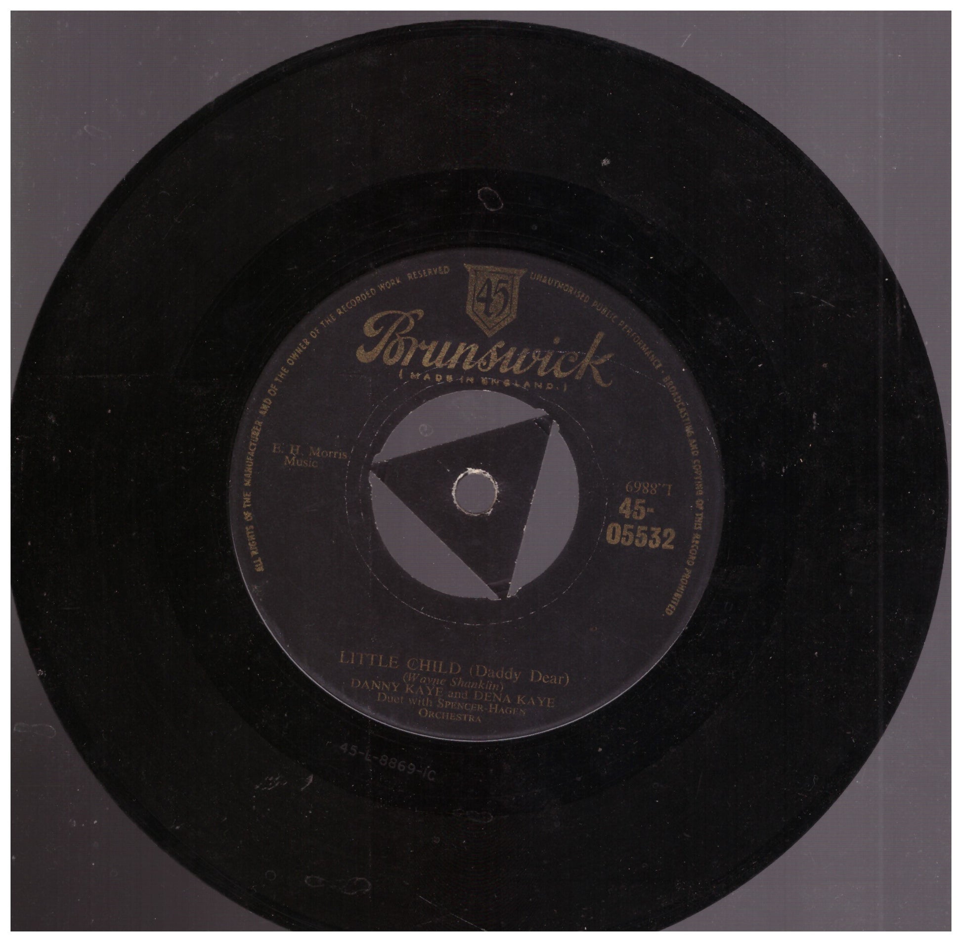 Little Child (Daddy Dear) by Danny Kaye And Dena Kaye from Brunswick (45-05532)