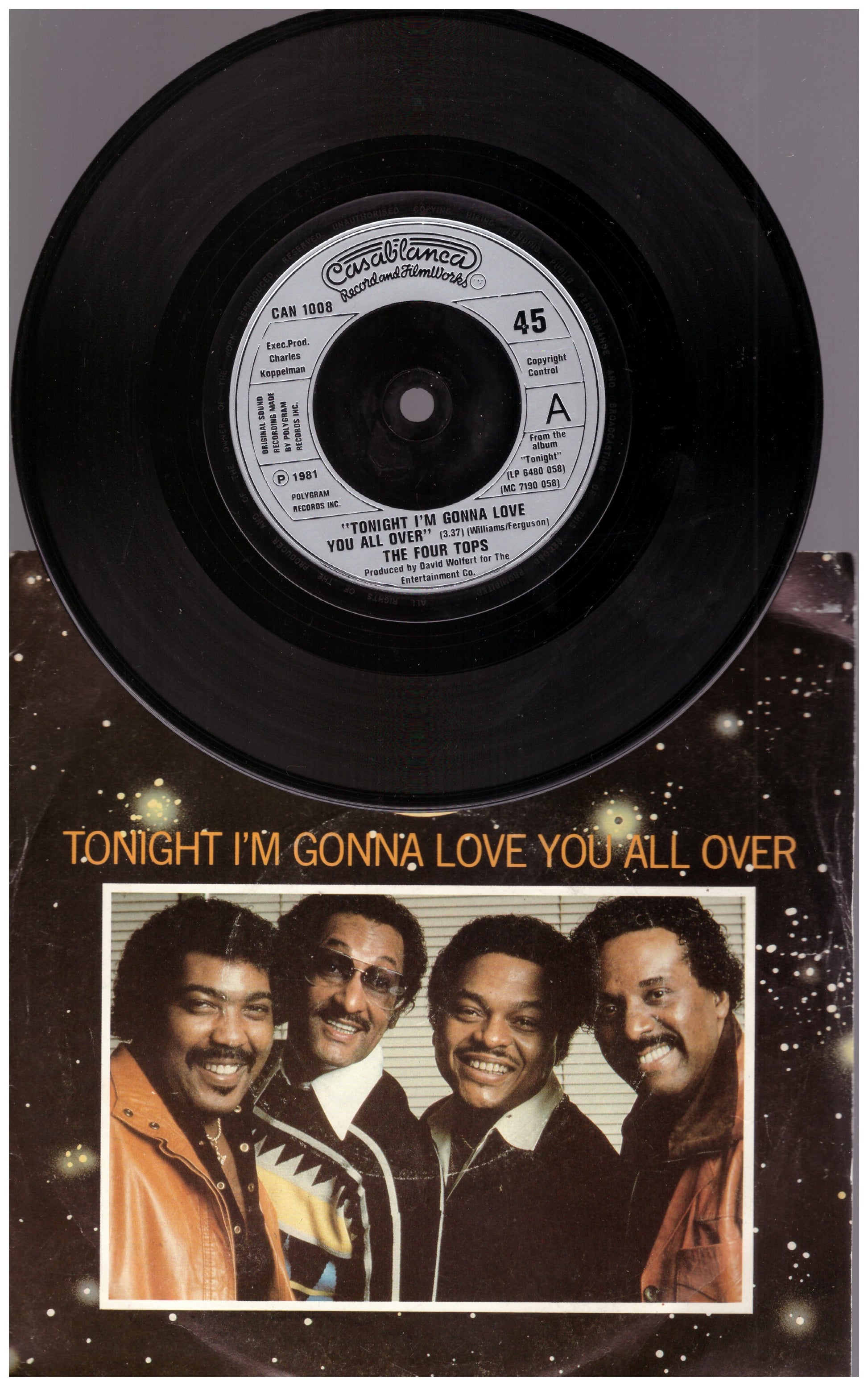 Tonight I'm Gonna Love You All Over by The Four Tops from Casablanca (CAN 1008)