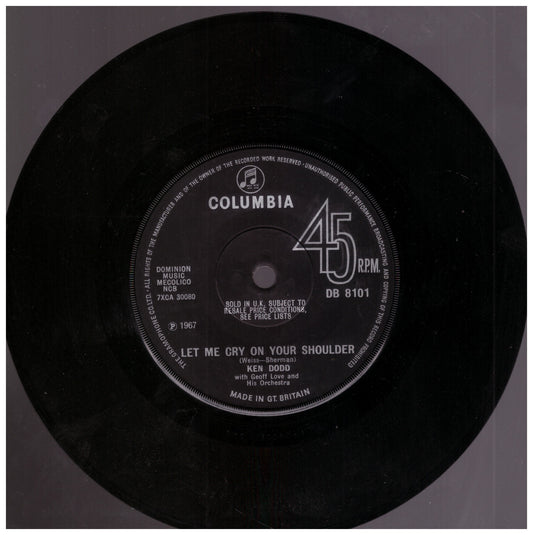 Let Me Cry On Your Shoulder - Ken Dodd - Columbia - DB 8101