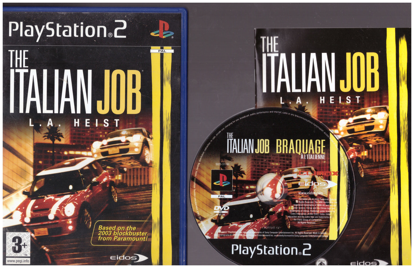 The Italian Job: L.A. Heist for Sony Playstation 2/PS2 from Eidos (SLES 51761)