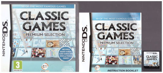 Classic Games Premium Selection Nintendo DS, Cerasus Media classic games collection, Nintendo DS chess game, premium board and puzzle games for Nintendo DS