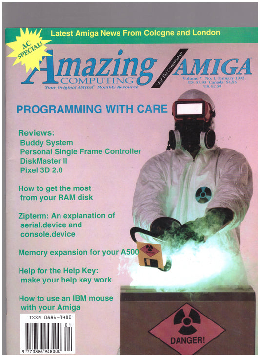 Amazing Computing For The Commodore Amiga Vol 7 Num 1 Jan 1992 Magazine