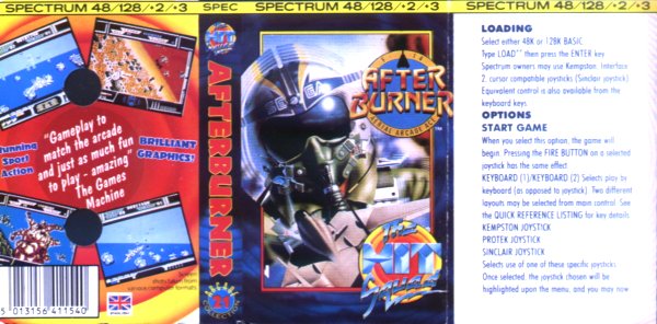 Afterburner for ZX Spectrum from The Hit Squad