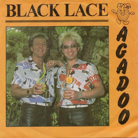 7" 45RPM Agadoo/Fiddling by Black Lace from Flair Records (FLA107)