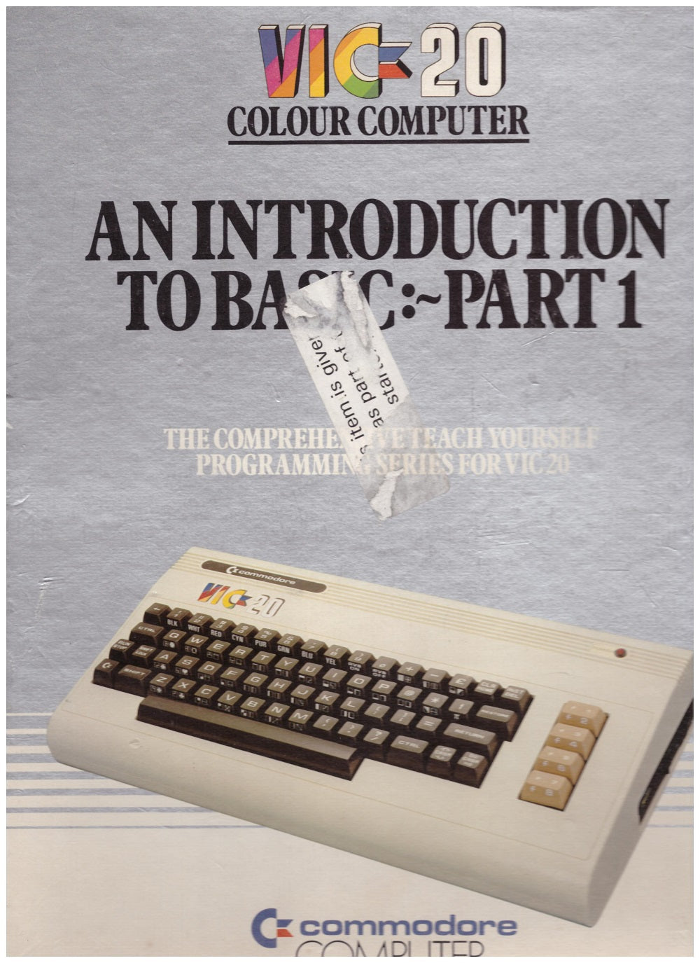 An Introduction To Basic: Part 1 for Commodore Vic 20 from Commodore