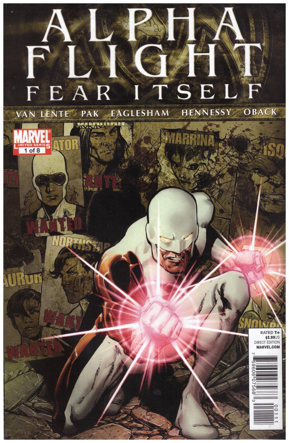 Alpha Flight Fear Itself #1 comic, Marvel Alpha Flight Fear Itself, Guardian and Northstar Fear Itself