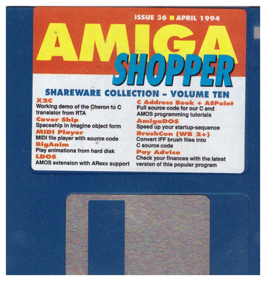 Amiga Shopper Issue 36 April 1994 Coverdisk for Commodore Amiga