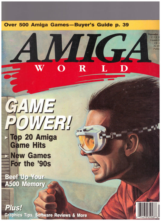 Amiga World Vol. 5 No. 11 magazine, retro Amiga magazine 1989, vintage Amiga tech magazine, collectible Amiga World magazine