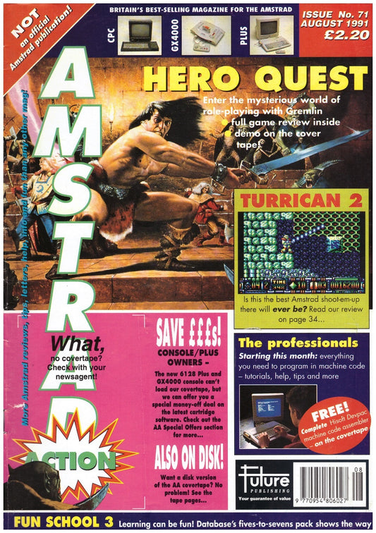 Amstrad Action Issue 71/August 1991 Magazine & Covertape