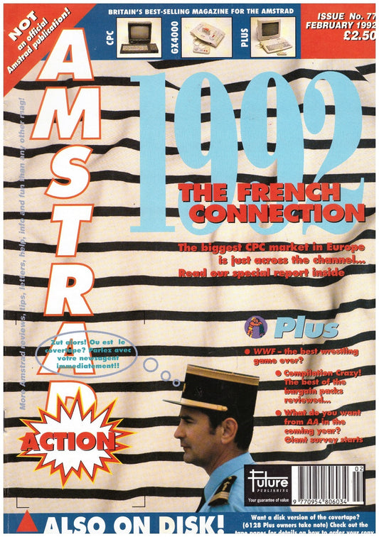 Amstrad Action Issue 77/February 1992 Magazine & Covertape