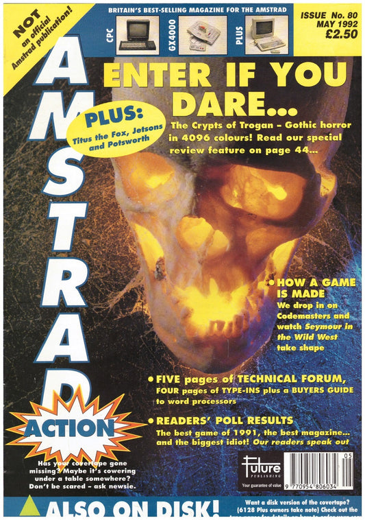 Amstrad Action Issue 80/May 1992 Magazine & Covertape