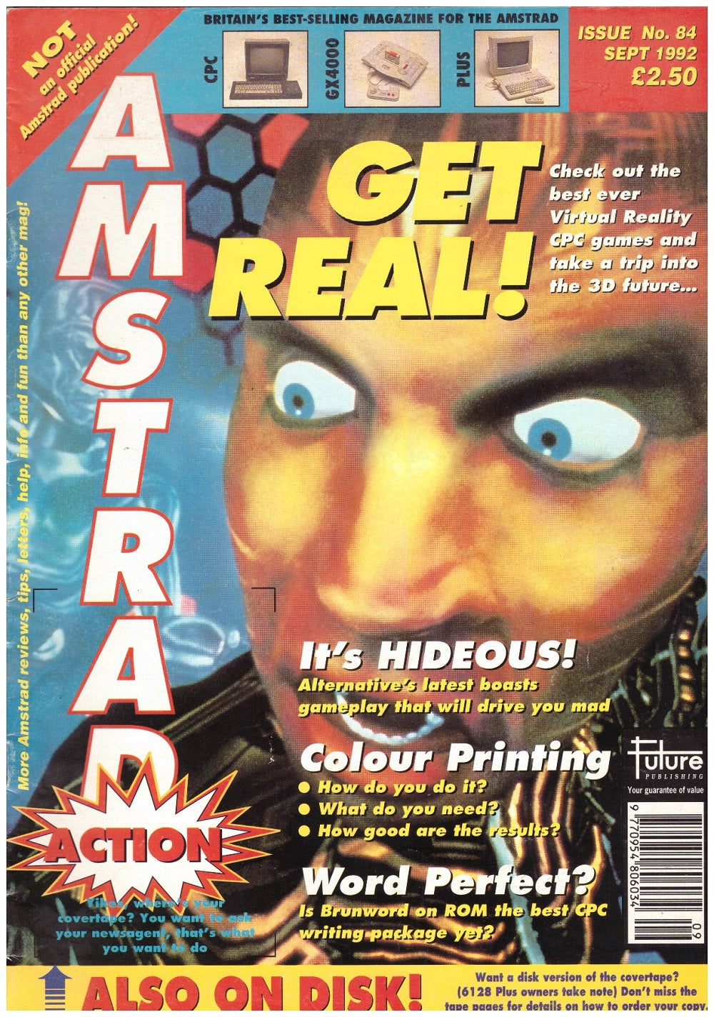 Amstrad Action Issue 84/September 1992 Magazine & Covertape