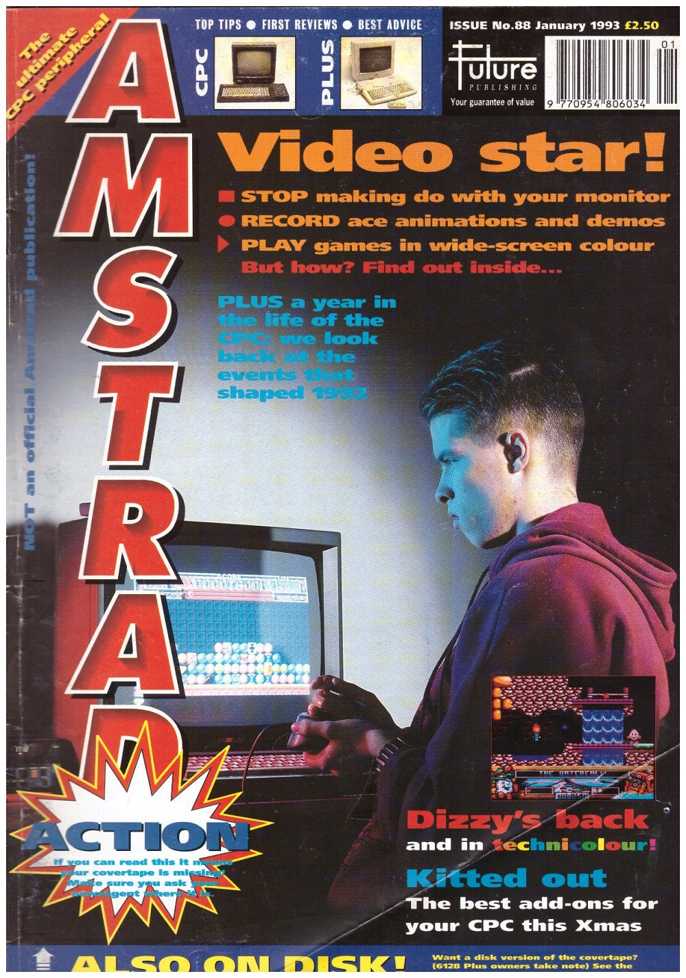 Amstrad Action Issue 88/January 1993 Magazine & Covertape