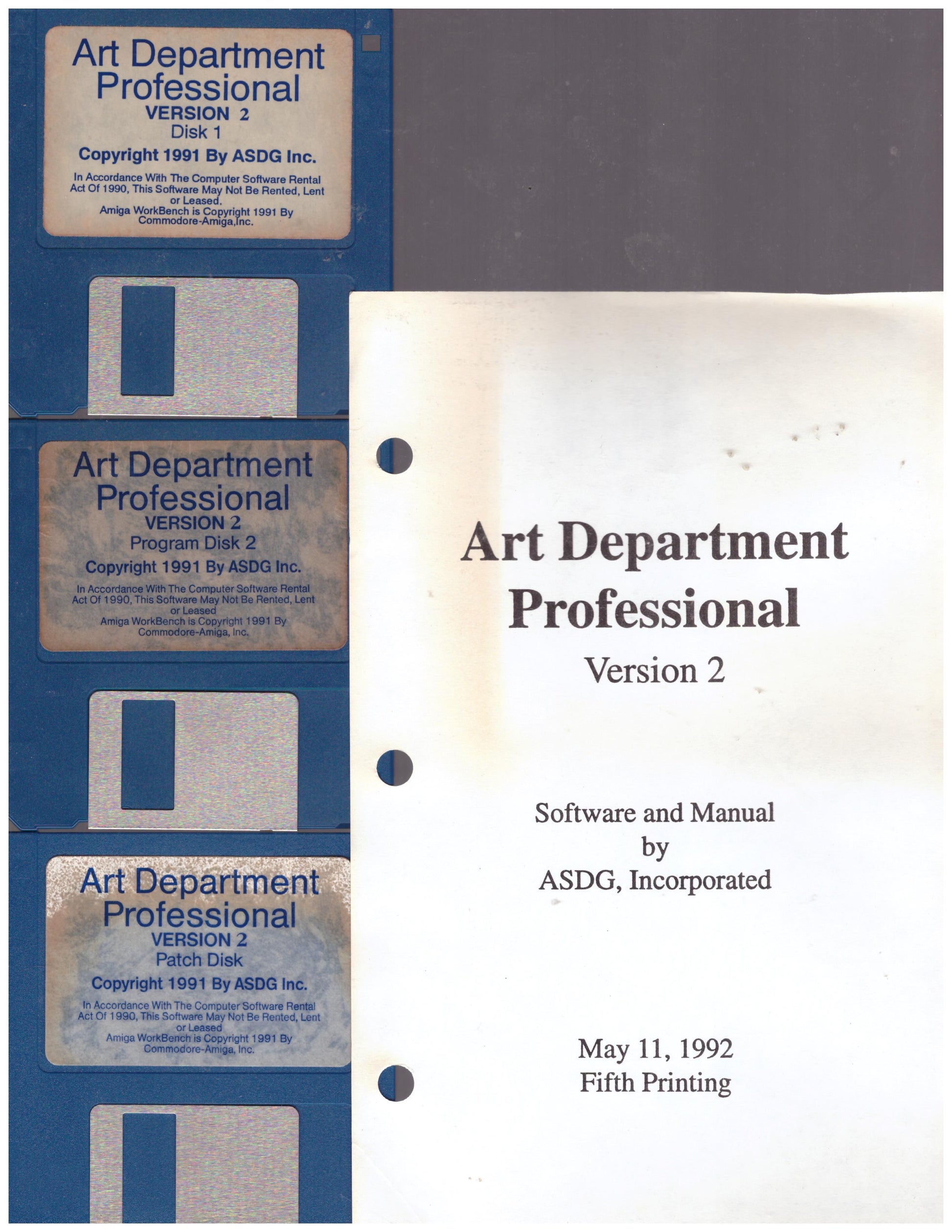 Art Department Professional Version 2 for Commodore Amiga, graphics editing software for Amiga users, ASDG Inc.