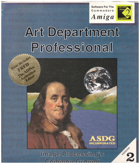 Art Department Professional Version 2 for Commodore Amiga, graphics editing software for Amiga users, ASDG Inc.