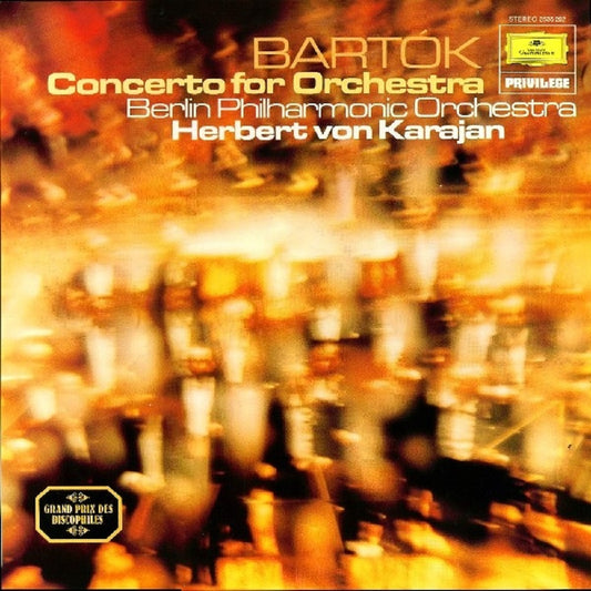 Bartók Concerto for Orchestra album, Berlin Philharmonic Orchestra, Herbert von Karajan conducting Bartók, Deutsche Grammophon classical music, Bartók orchestral work vinyl