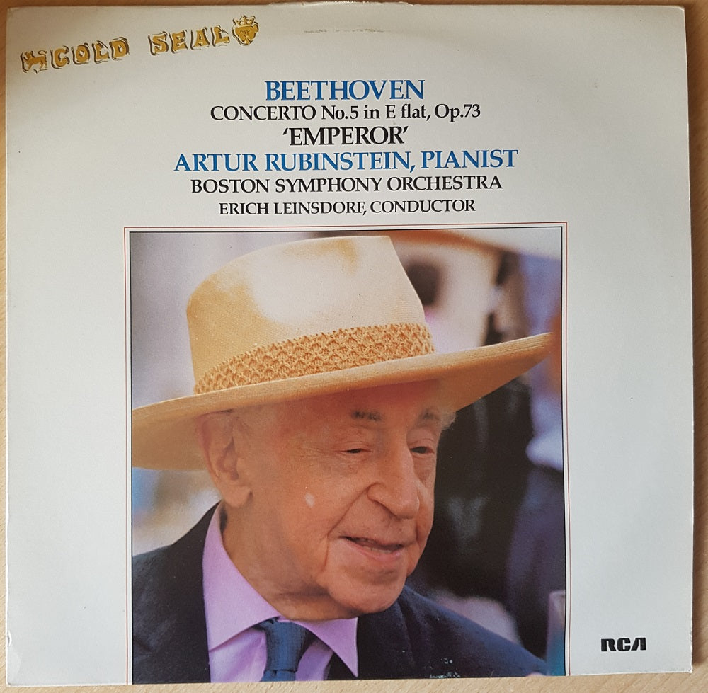 Beethoven: Concerto No.5 In E Flat, Op.73 'Emperor' by Artur Rubinstein/Boston Symphony Orchestra/Erich Leinsdorf from RCA (GL 14220)