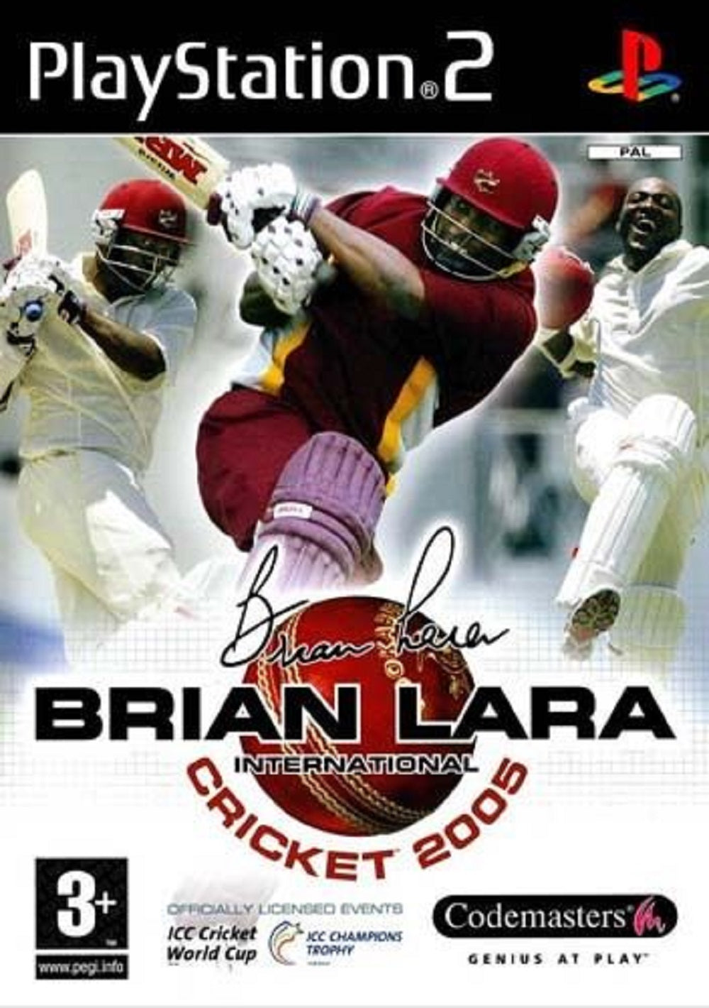 Brian Lara International Cricket 2005 PAL for Sony Playstation 2/PS2 from CodeMasters (SLES 52717)