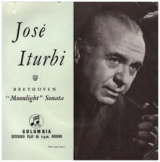 7" 45RPM Beethoven "Moonlight" Sonata EP by Jose Iturbi from Columbia (SEB 3513)