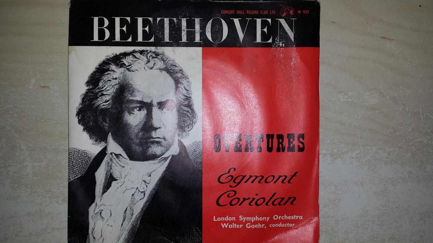 7" 33RPM Beethoven Overtures - Egmont/Coriolan by London Symphony Orchestra from Concert Hall Record Club