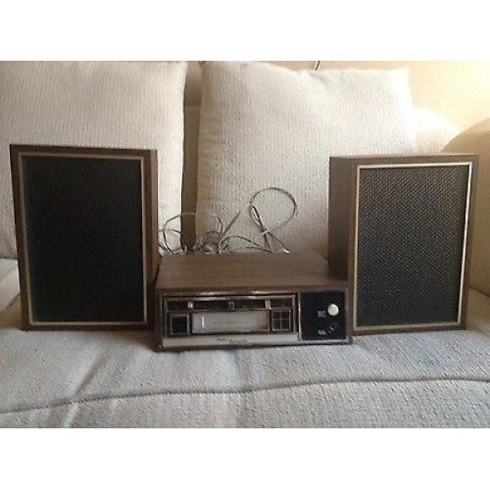 Boman Astrosonix J-2003 8-Track Player with Speakers, vintage audio player, retro music equipment, classic 8-track player setup