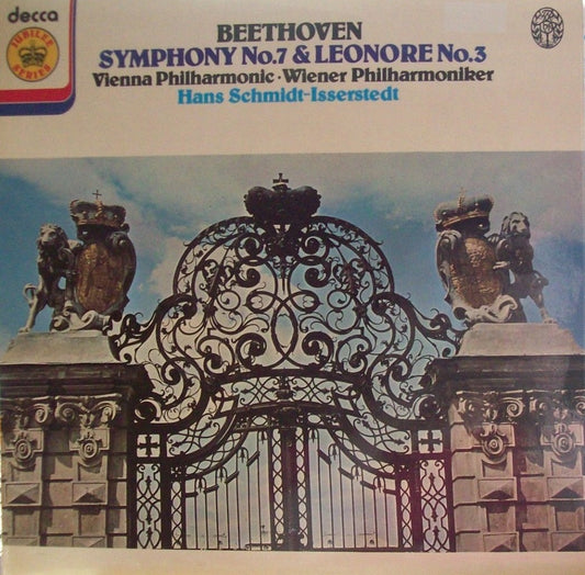 Beethoven Symphony No. 7 & Leonore No. 3 by Vienna Philharmonic/Hans Schmidt-Isserstedt from Decca (JB 4)