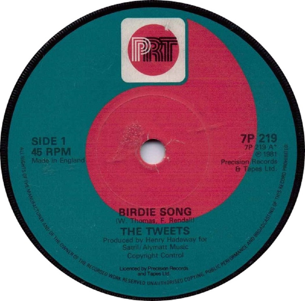 7" 45RPM Birdie Song/Mellow Terrain by The Tweets from PRT (7P 219)