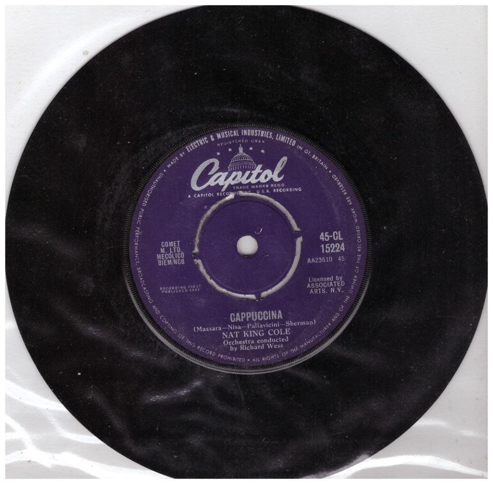 7" 45RPM Cappuccina/Let True Love Begin by Nat King Cole from Capitol (45-CL 15224)