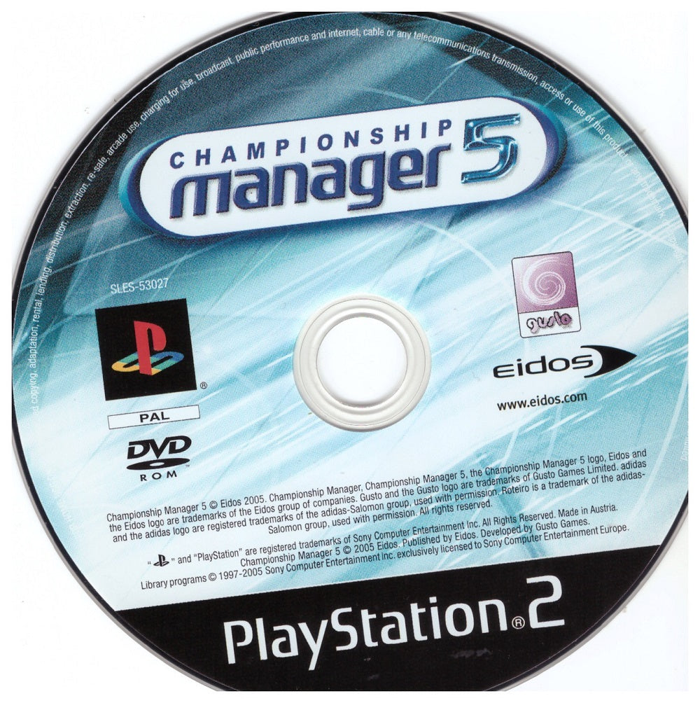 Championship Manager 5 Disc Only PAL for Sony Playstation 2/PS2 from Eidos (SLES 53027)