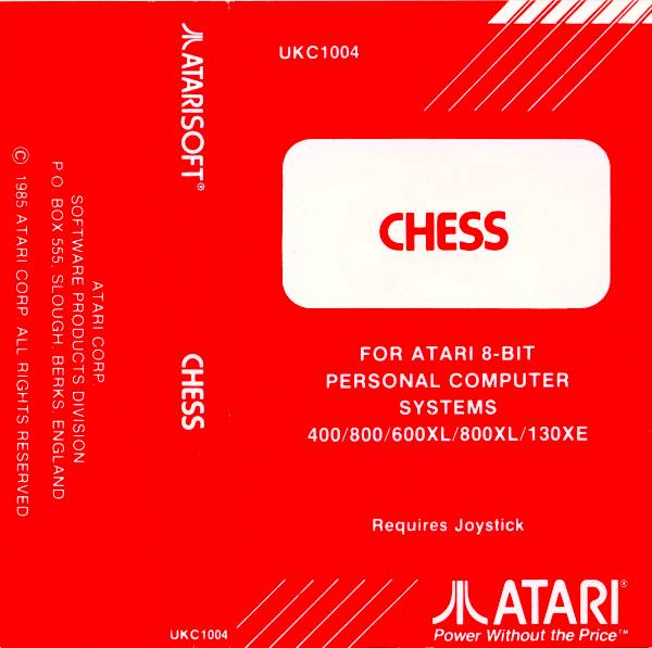 Chess for Atari 8-Bit Computers by AtariSoft on Tape