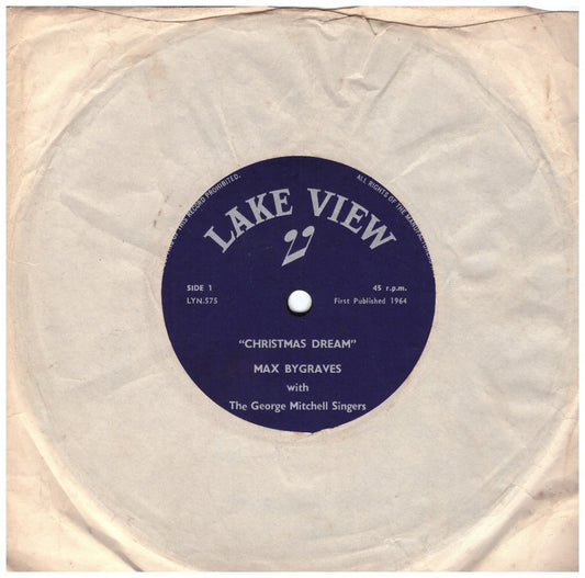 7" 45RPM Christmas Dream/Jingle Bells by Max Bygraves from Lake View (LYN.575)