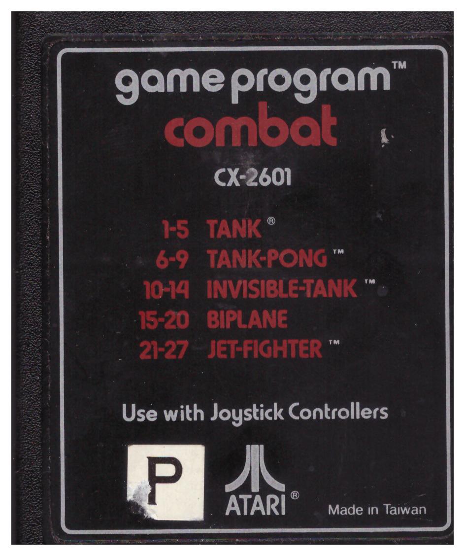 Combat Cartridge Only for Atari 2600/VCS from Atari (CX-2601)