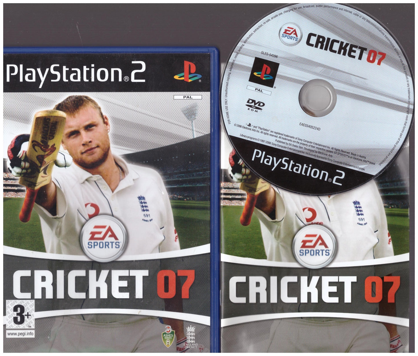 Cricket 07 for Sony Playstation 2/PS2 from EA Sports (SLES 54396)