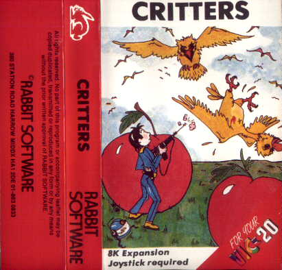 Critters For Commodore Vic 20 from Rabbit Software