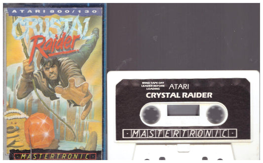 rystal Raider game for Atari 8-Bit Computers, Mastertronic Crystal Raider, retro platformer for Atari 8-bit