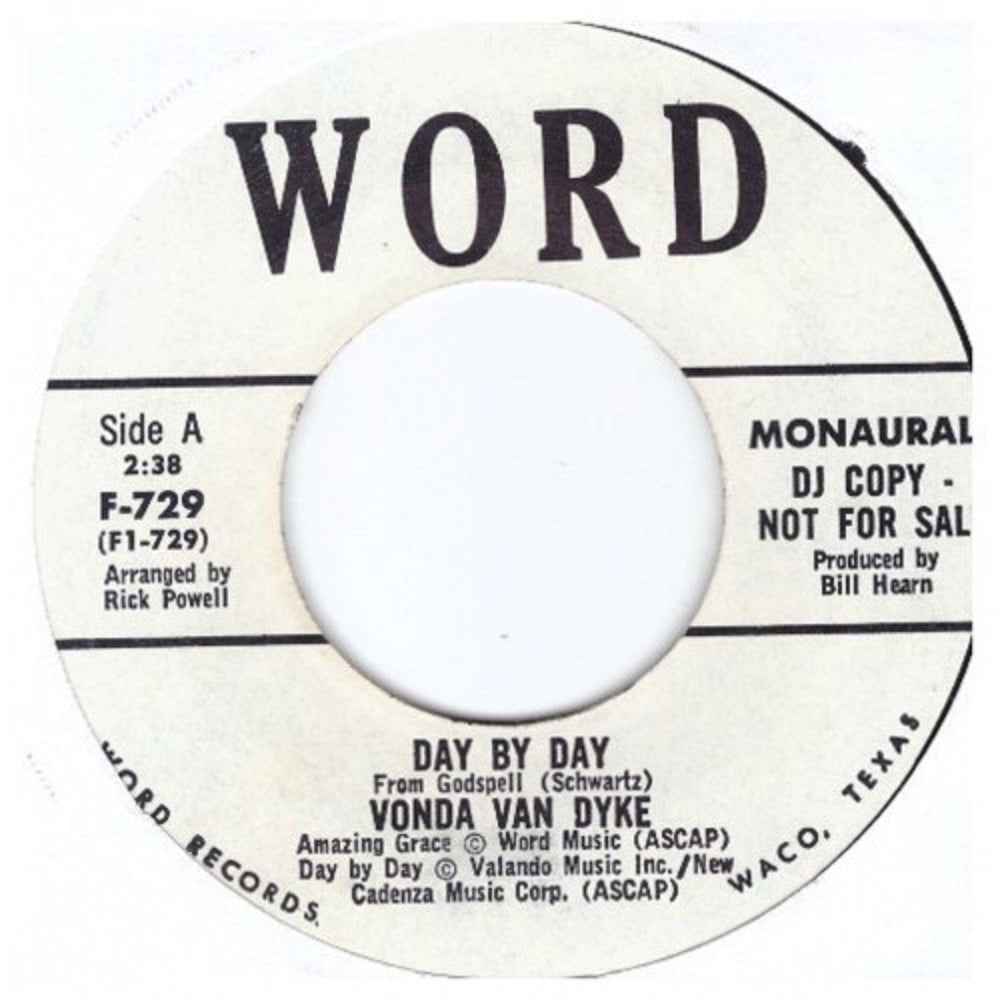 7" 45RPM Day By Day (Mono)/Day By Day (Stereo) by Vonda Van Dyke from Word (F-729)