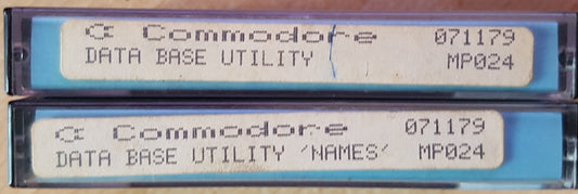 Data Base Utility & Database Utility 'Names' for Commodore PET from Commodore Software (071179 MP024)